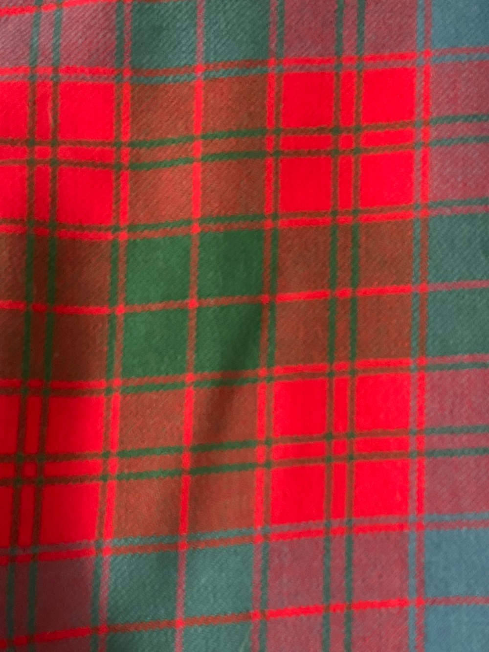 Vintage Wool Tartan Kilt Skirt Maxi Red Green Plaid High Waist 26” Dark Academia - Picture 5 of 9
